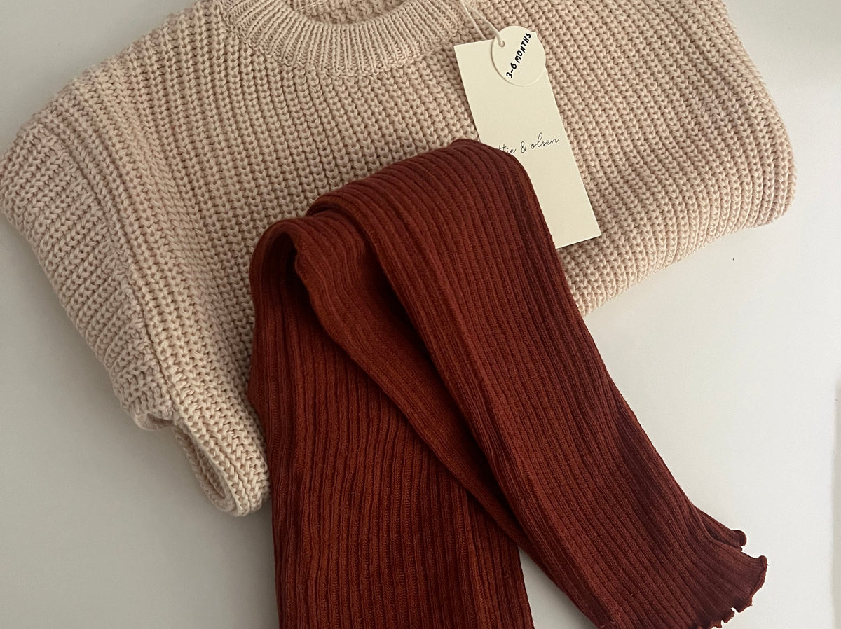 Frill Ribbed Leggings