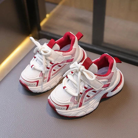 Chunky unisex trainers lightweight mesh sneakers for active kids breathable and durable