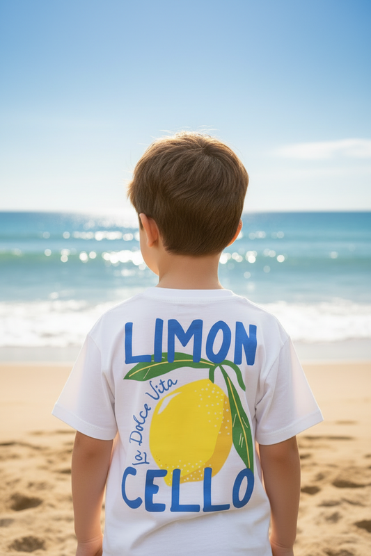 Limon Cello Unisex Basic Tee with bright lemon design on soft fabric, perfect for casual wear
