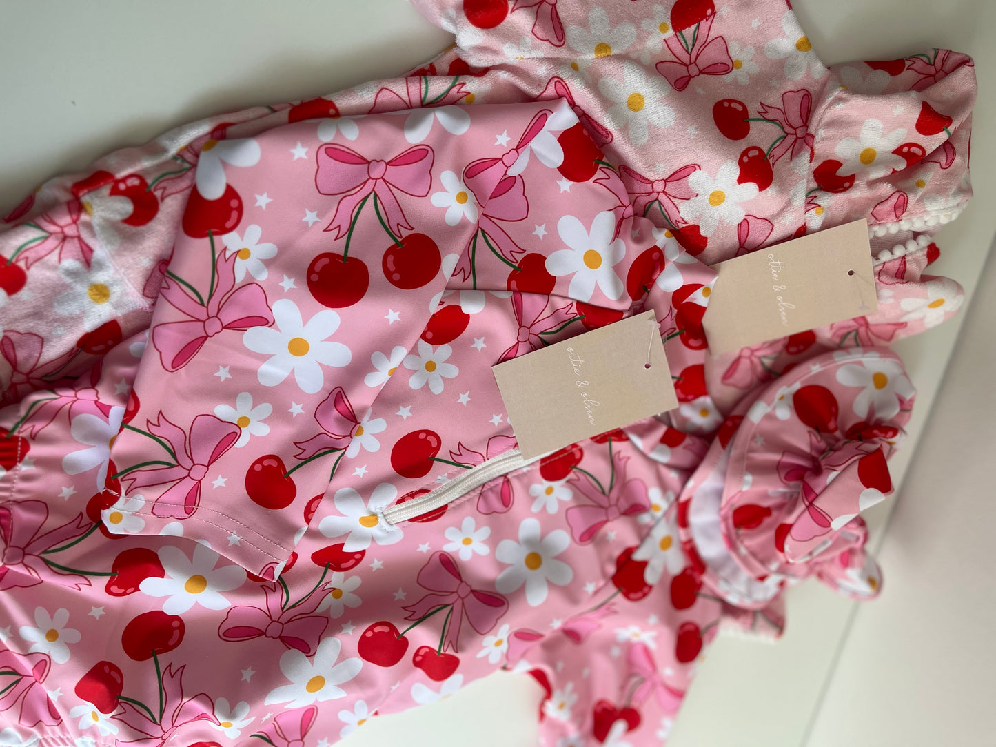 Nelle Cherry Swimsuit & Bonnet