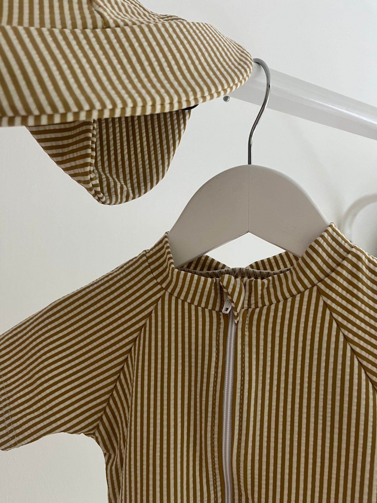 Tomi Pinstripe Swimsuit & Hat