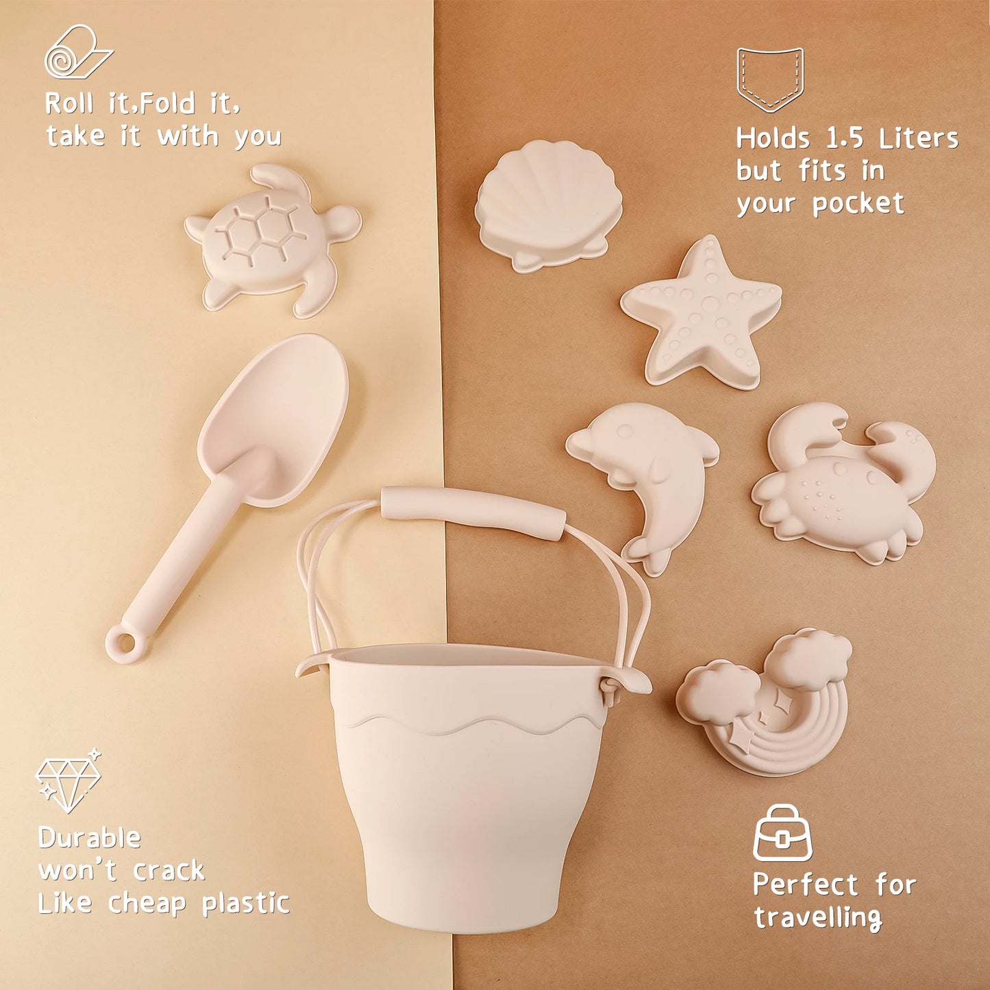 Silicone Beach Bucket Set