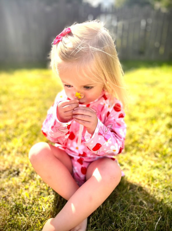 Nelle Cherry Swimsuit & Bonnet