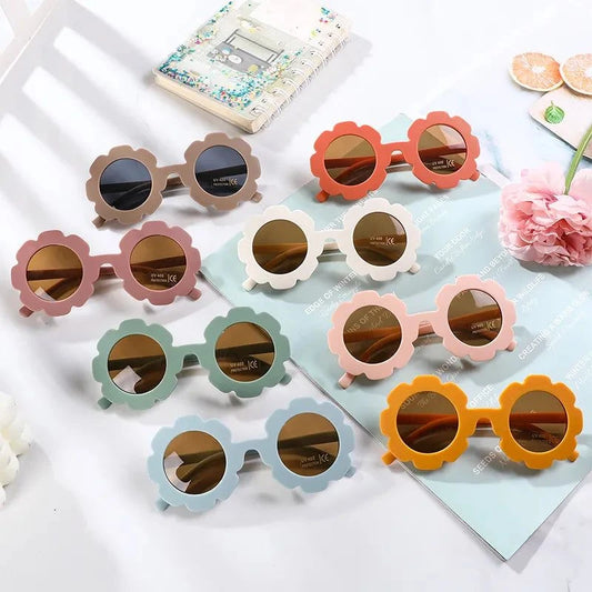 Colorful Flower Sunnies kids sunglasses with UV 400 protection for ages 2-6
