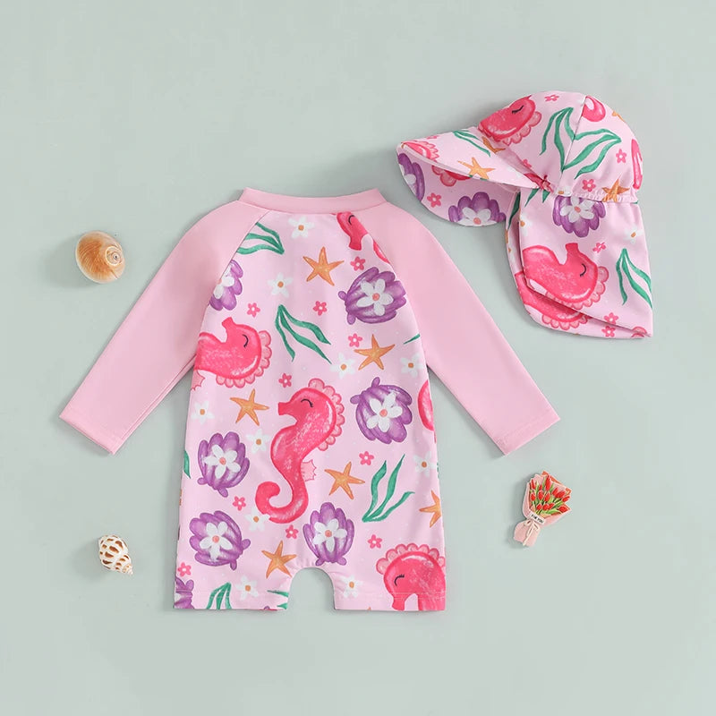 Esme Sea Horse Swimsuit & Hat