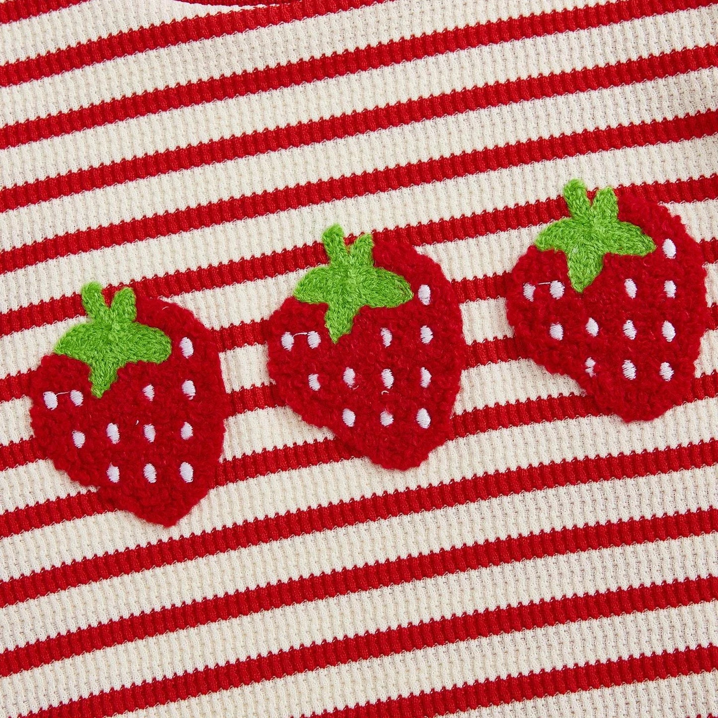 Strawberry Stripe Bubble Romper