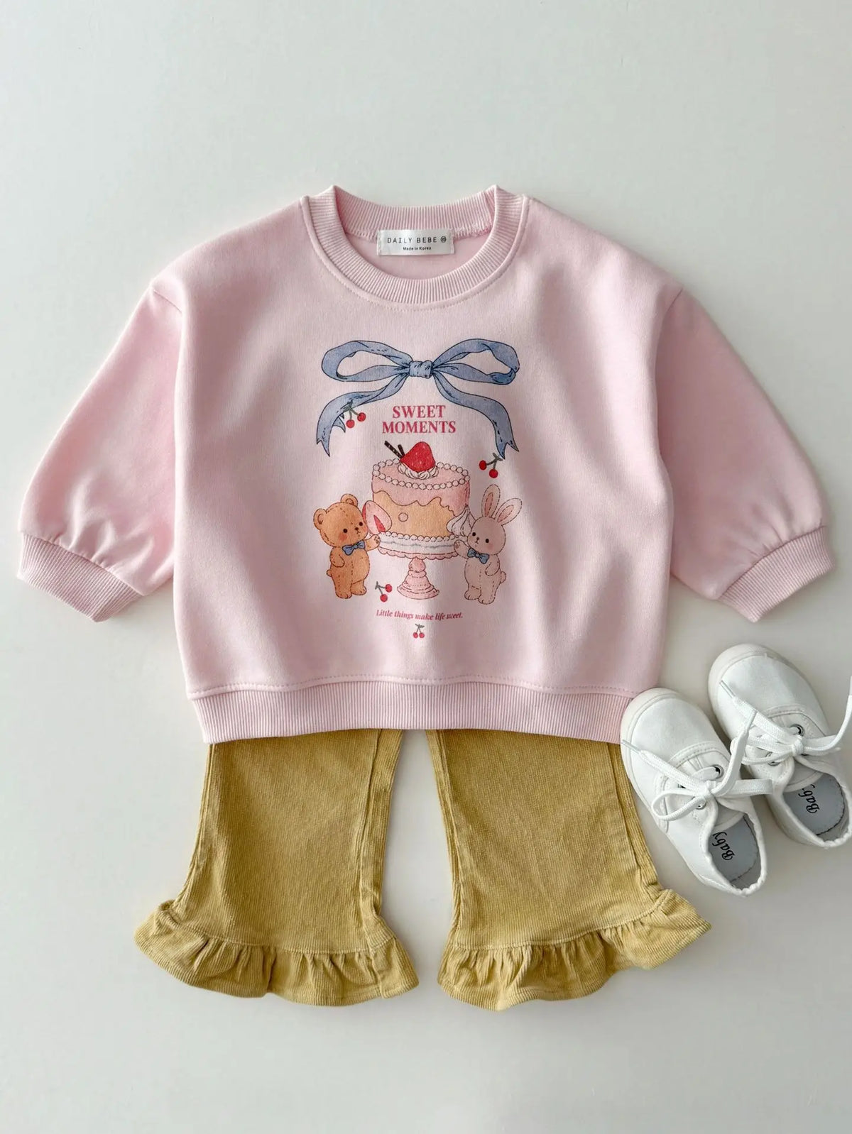 Ruffle Corduroy Bell Bottoms