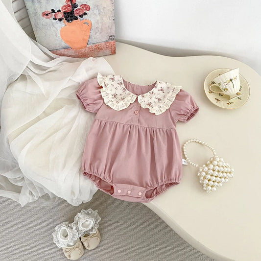 Floral Collar Romper
