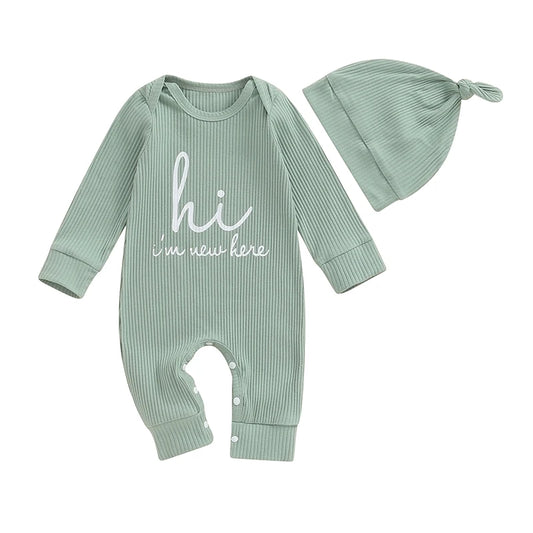 Baby Announcement Romper & Hat