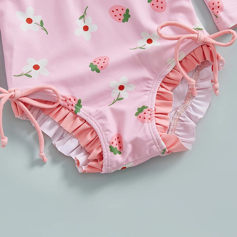 Ottilie Strawberry Swimsuit & Bonnet