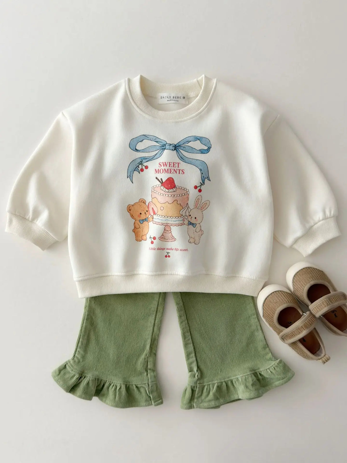 Ruffle Corduroy Bell Bottoms