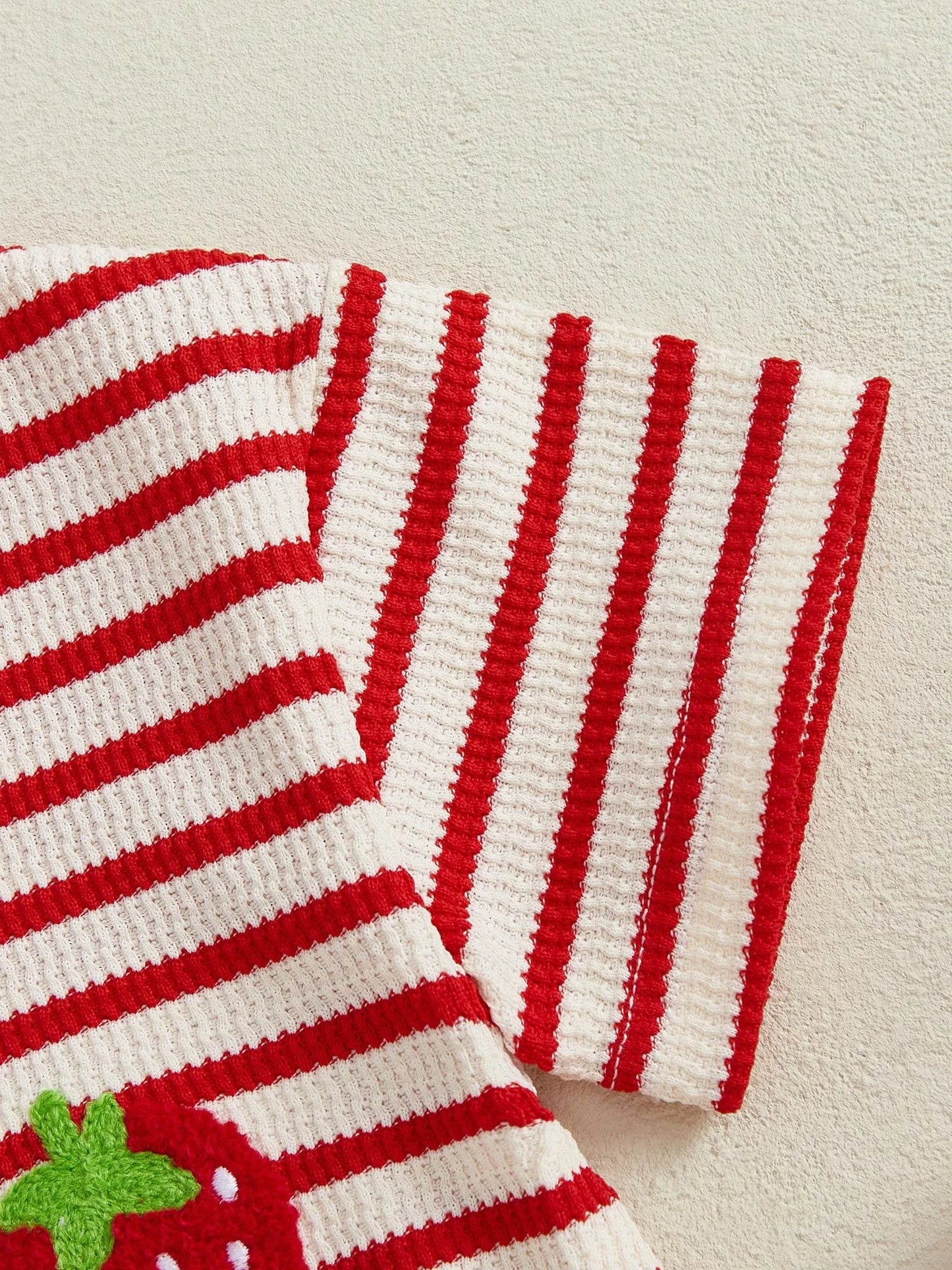 Strawberry Stripe Bubble Romper