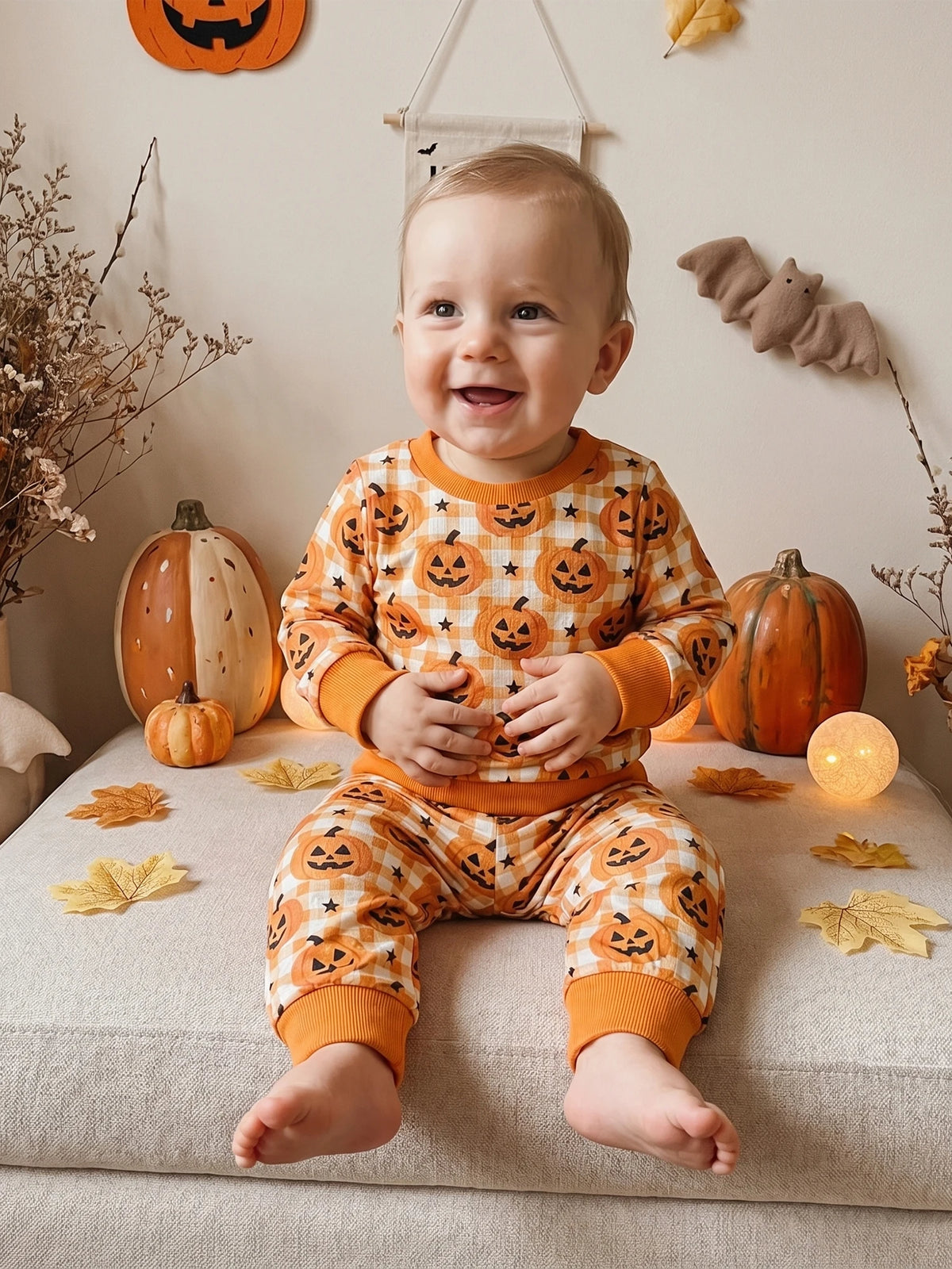 Pumpkin Plaid Loungeset