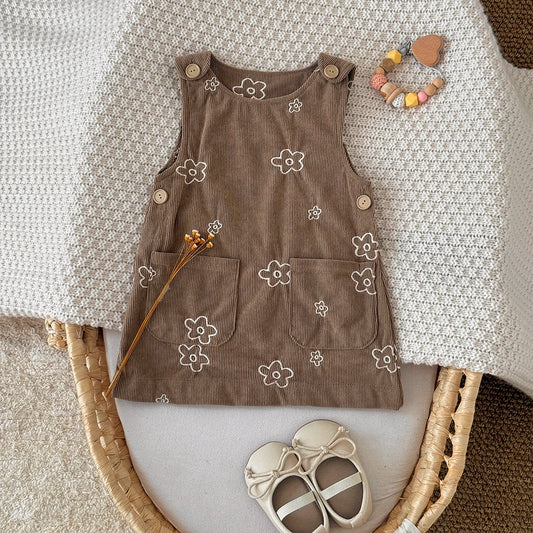 Floral Corduroy Dress