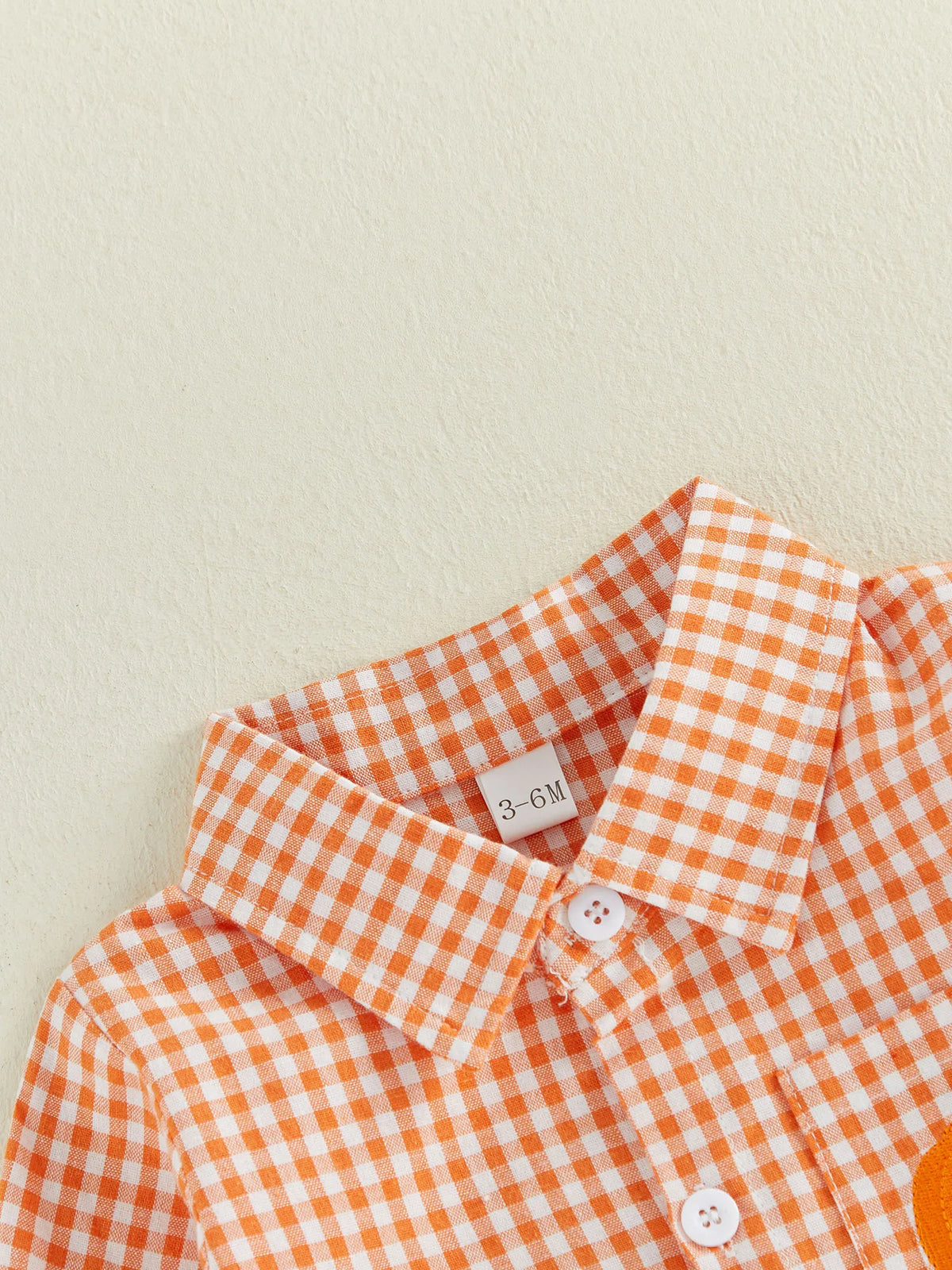 Halloween Plaid Shirt Romper