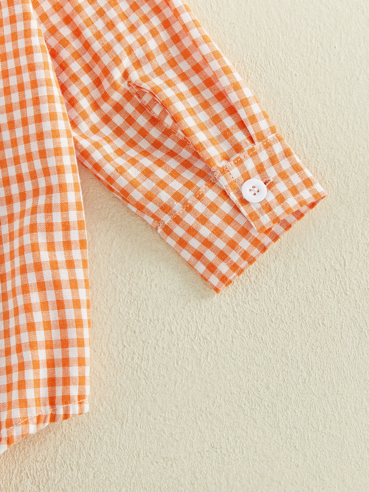 Halloween Plaid Shirt Romper
