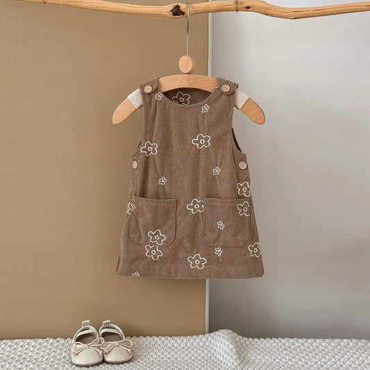 Floral Corduroy Dress