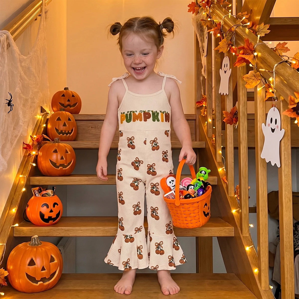 Pumpkin Waffle Bell Bottoms