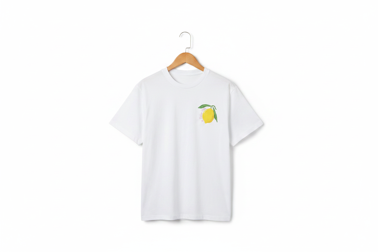 Limon Cello Unisex Basic Tee with bright lemon design on soft fabric for casual wear