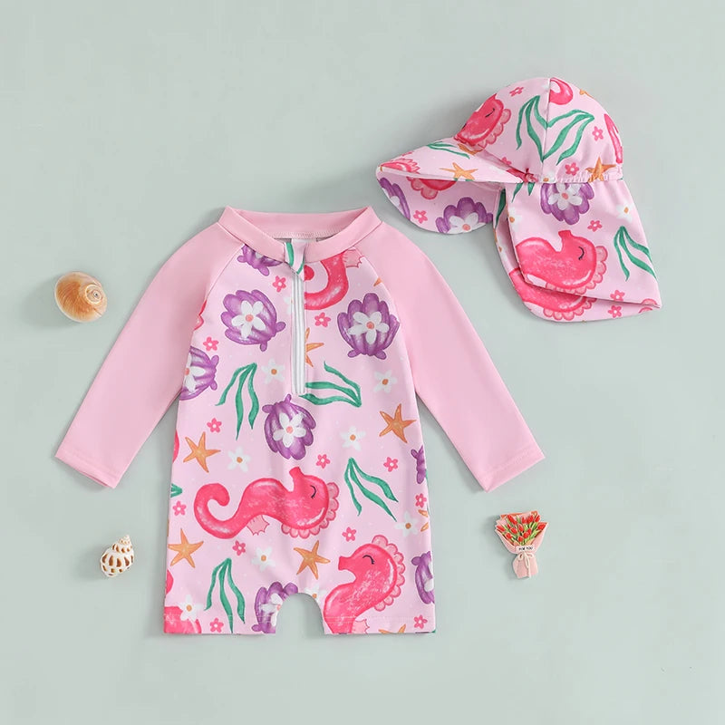 Esme Sea Horse Swimsuit & Hat