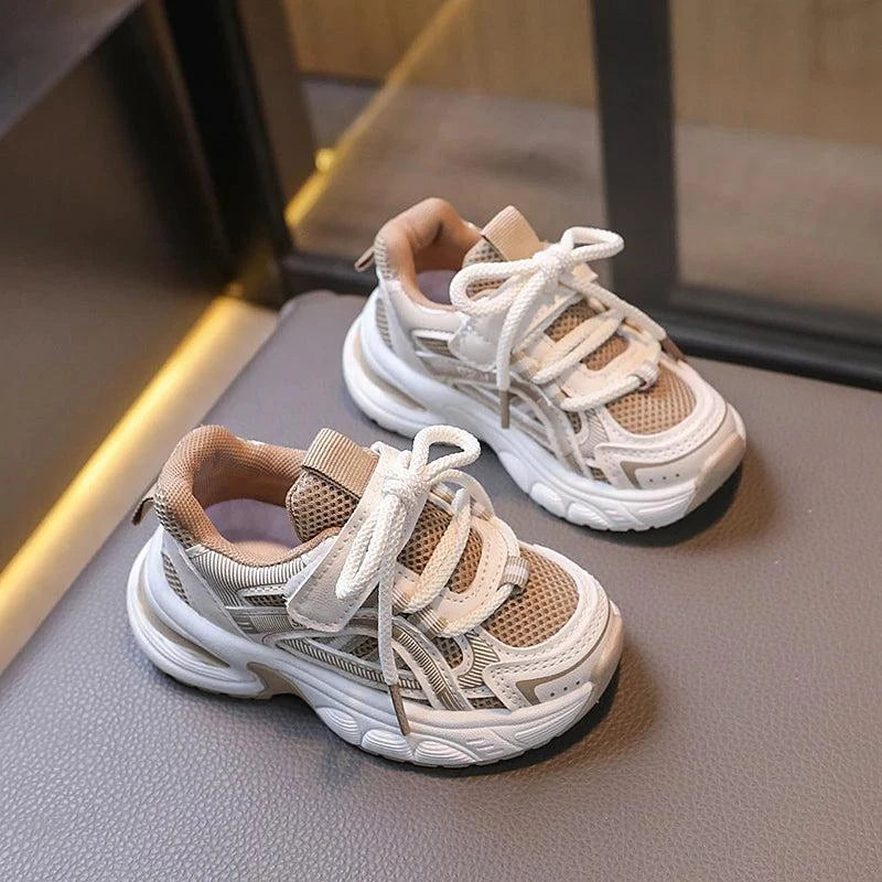 Chunky unisex trainers lightweight mesh sneakers for active kids breathable and durable