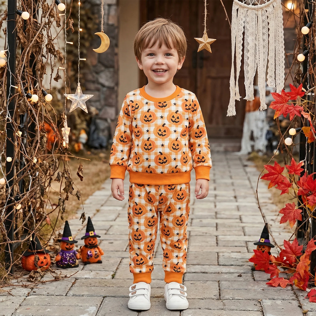 Pumpkin Plaid Loungeset