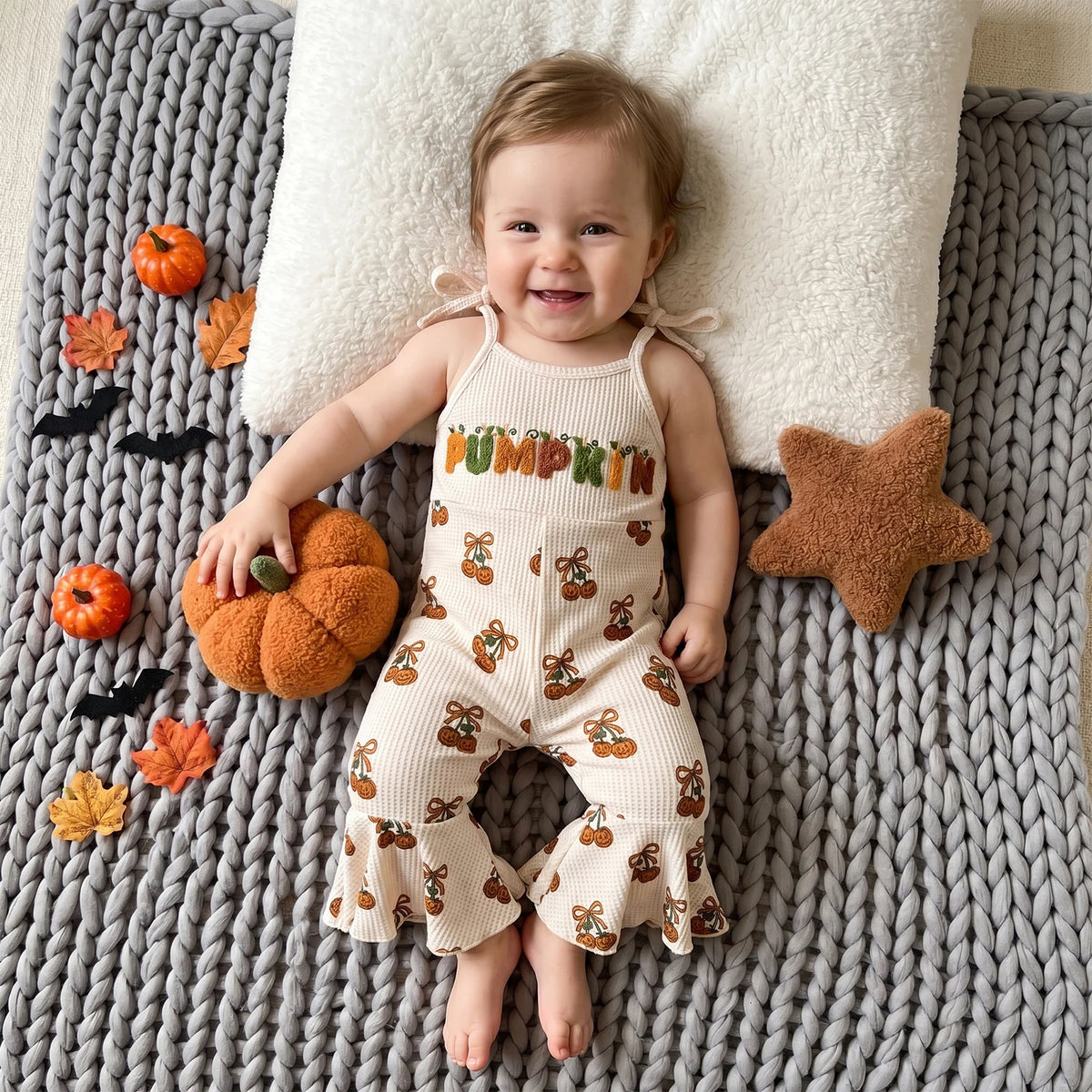 Pumpkin Waffle Bell Bottoms