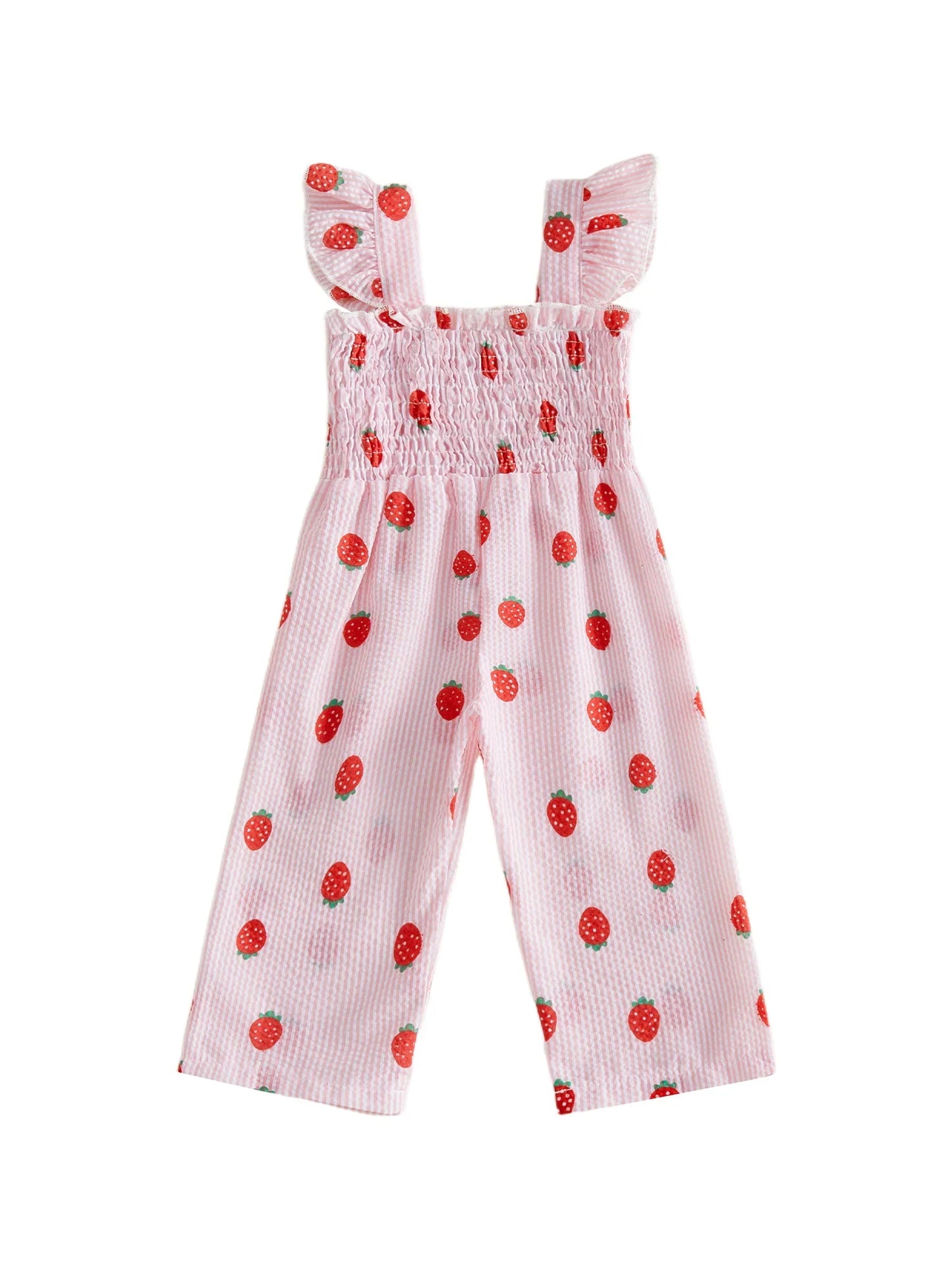 Strawberry Onesie lightweight summer outfit for girls breathable stretchy design