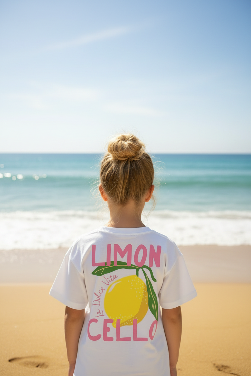 Limon Cello Unisex Basic Tee with vibrant lemon design on soft fabric