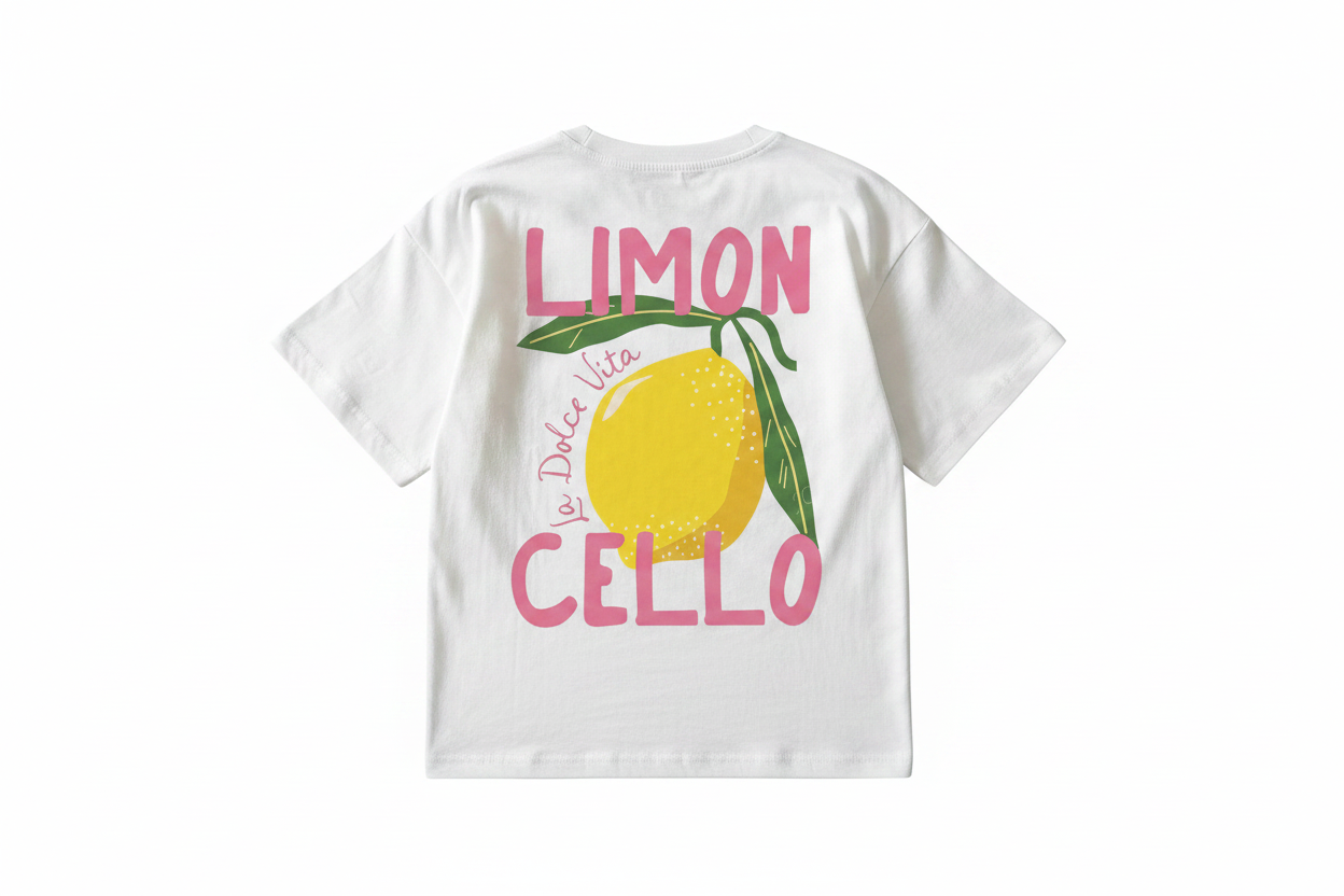 Limon Cello Unisex Basic Tee with vibrant lemon design and comfortable fit