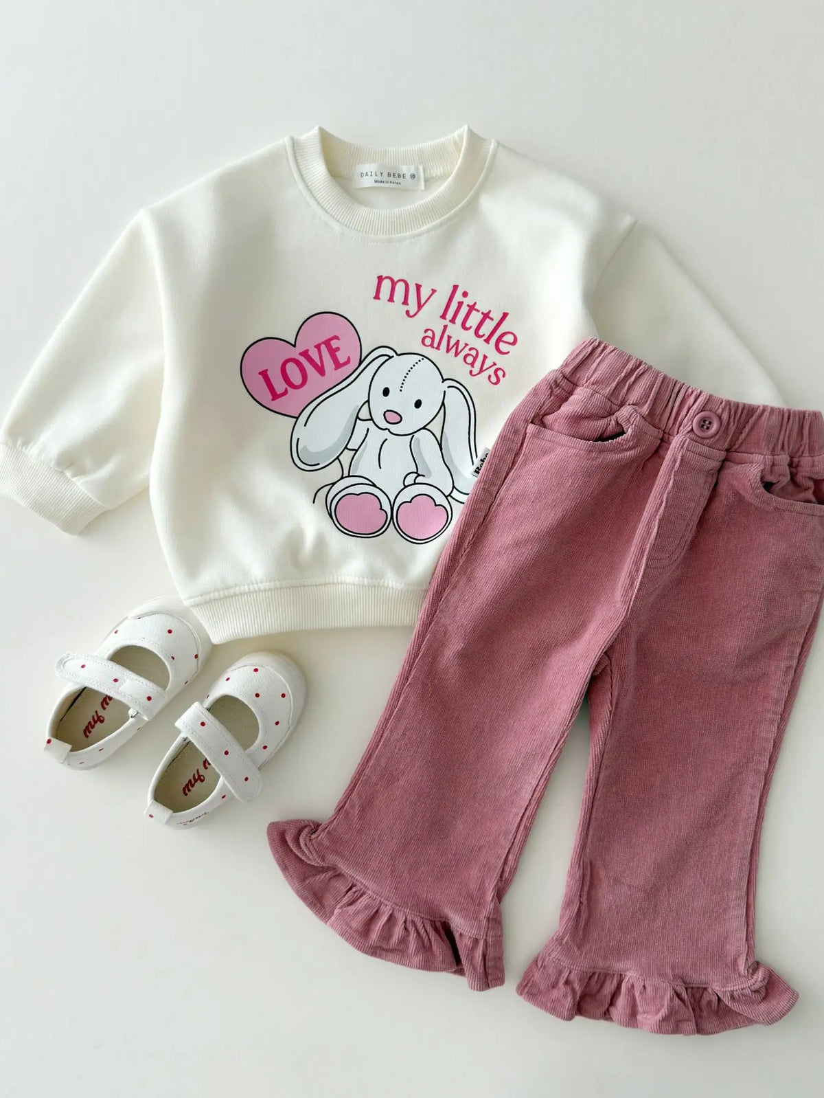 Ruffle Corduroy Bell Bottoms