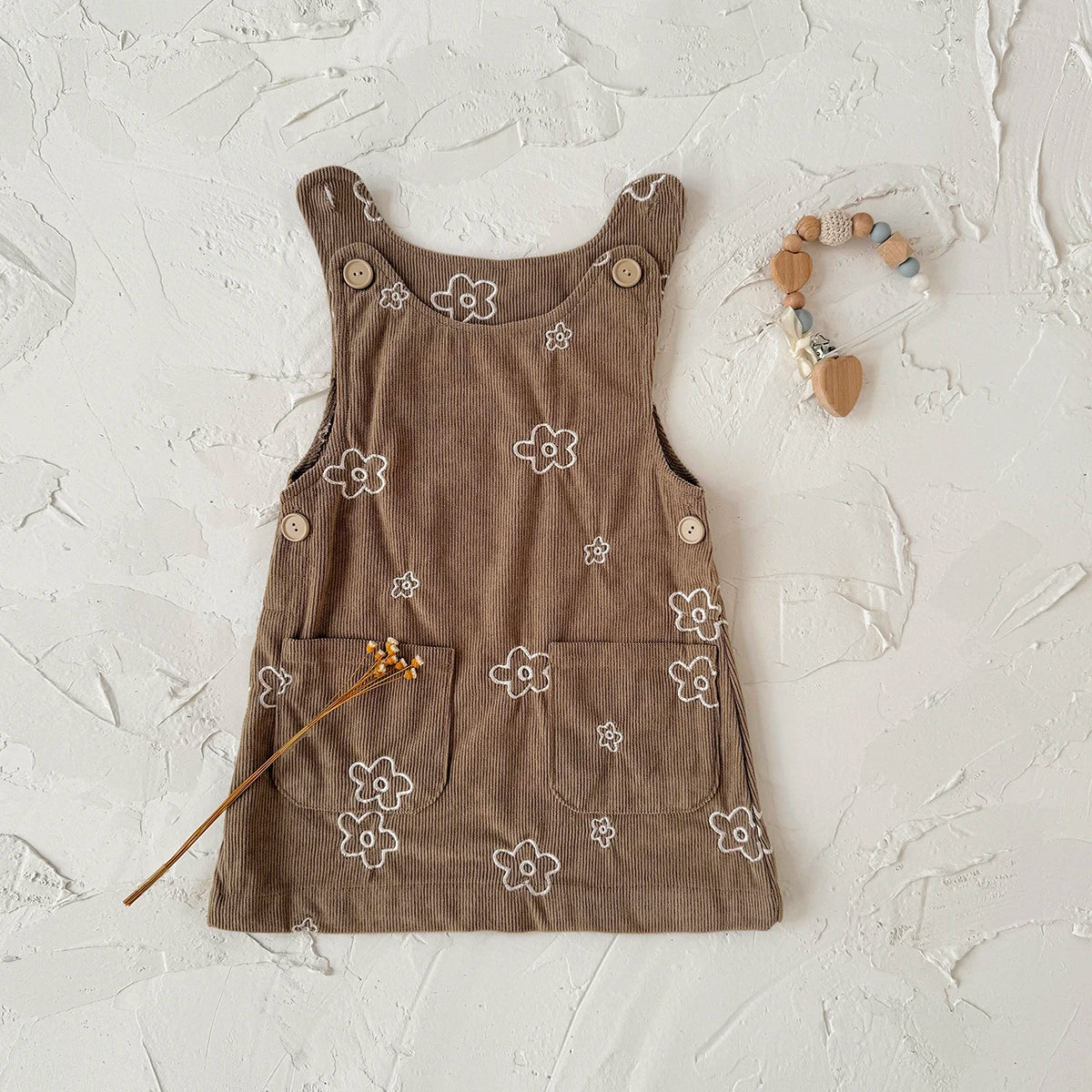 Floral Corduroy Dress