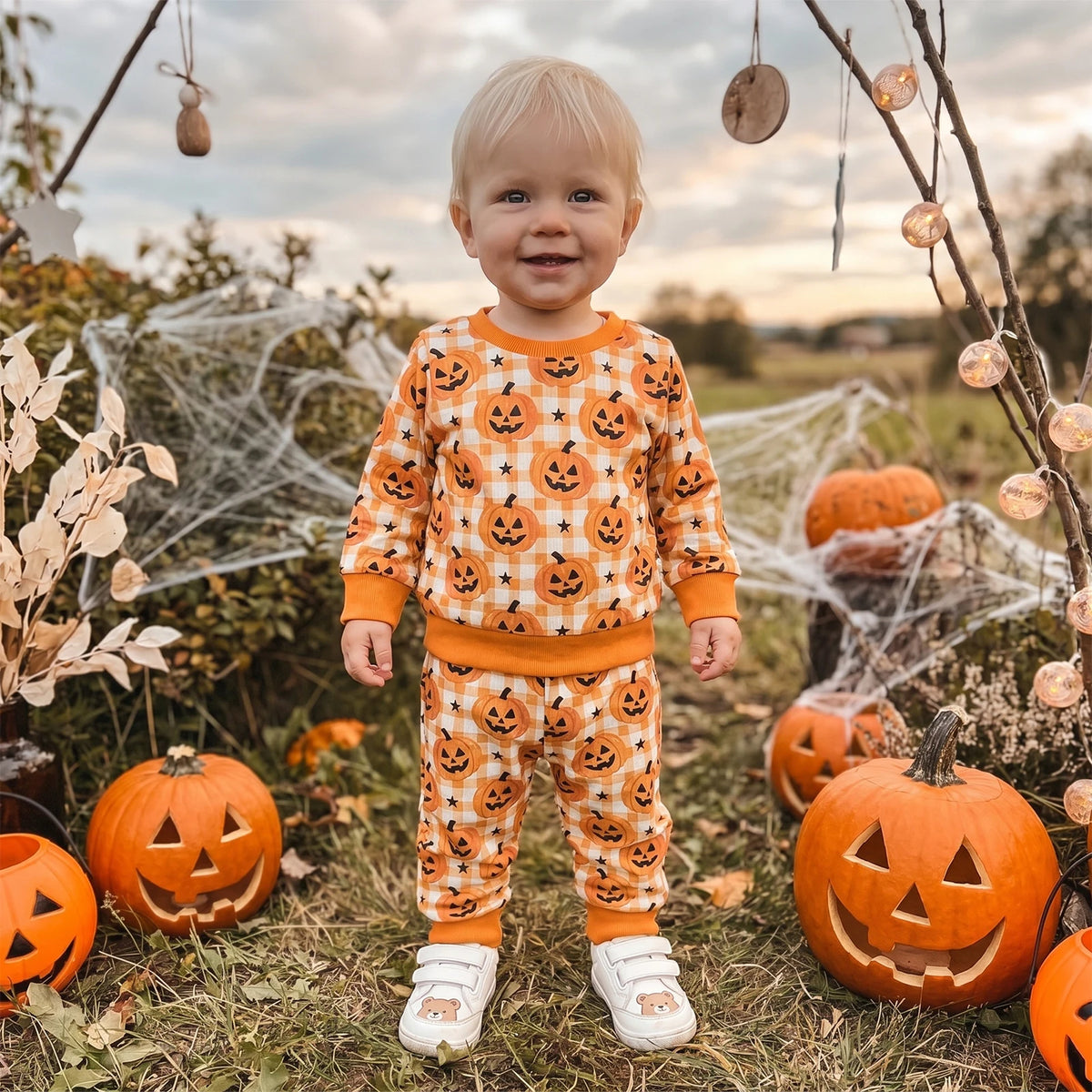 Pumpkin Plaid Loungeset