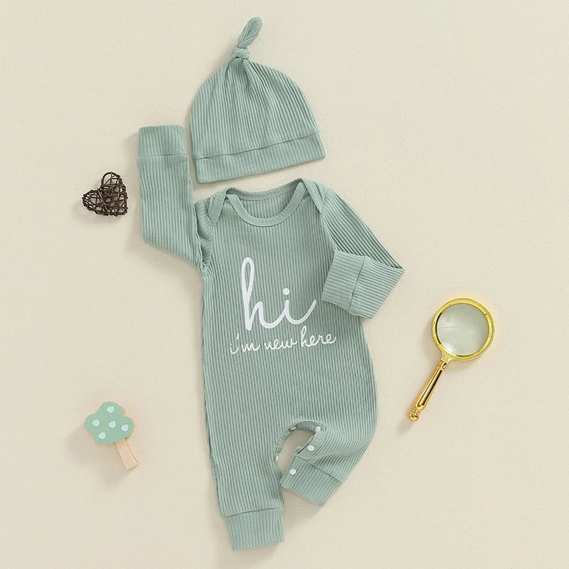 Baby Announcement Romper & Hat