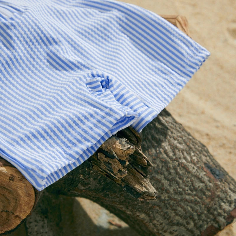Tomi Pinstripe Swimsuit & Hat