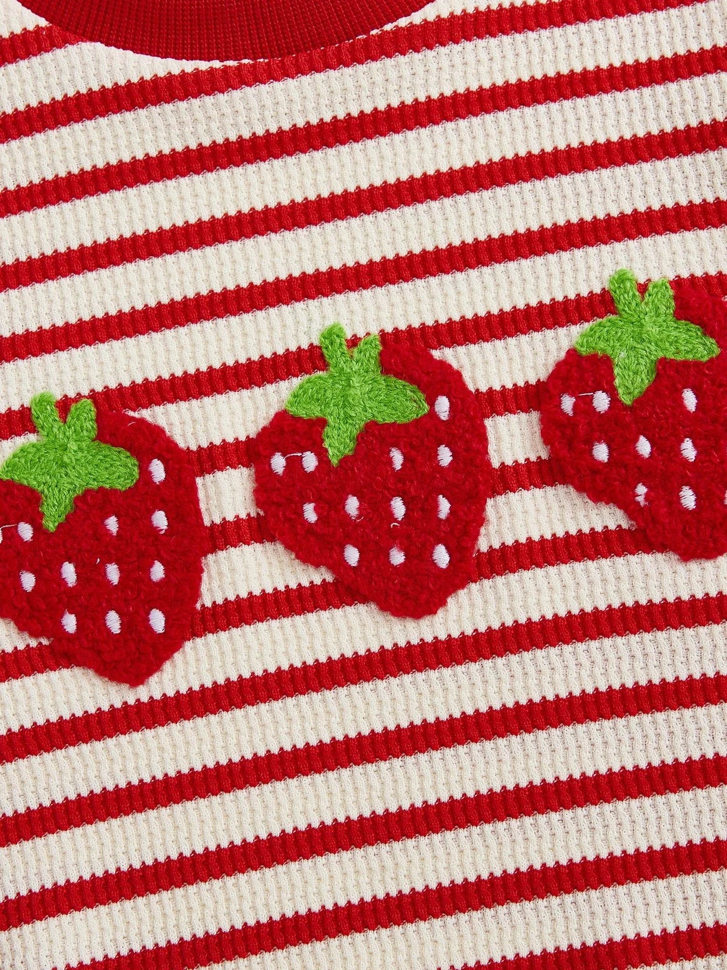 Strawberry Stripe Bubble Romper