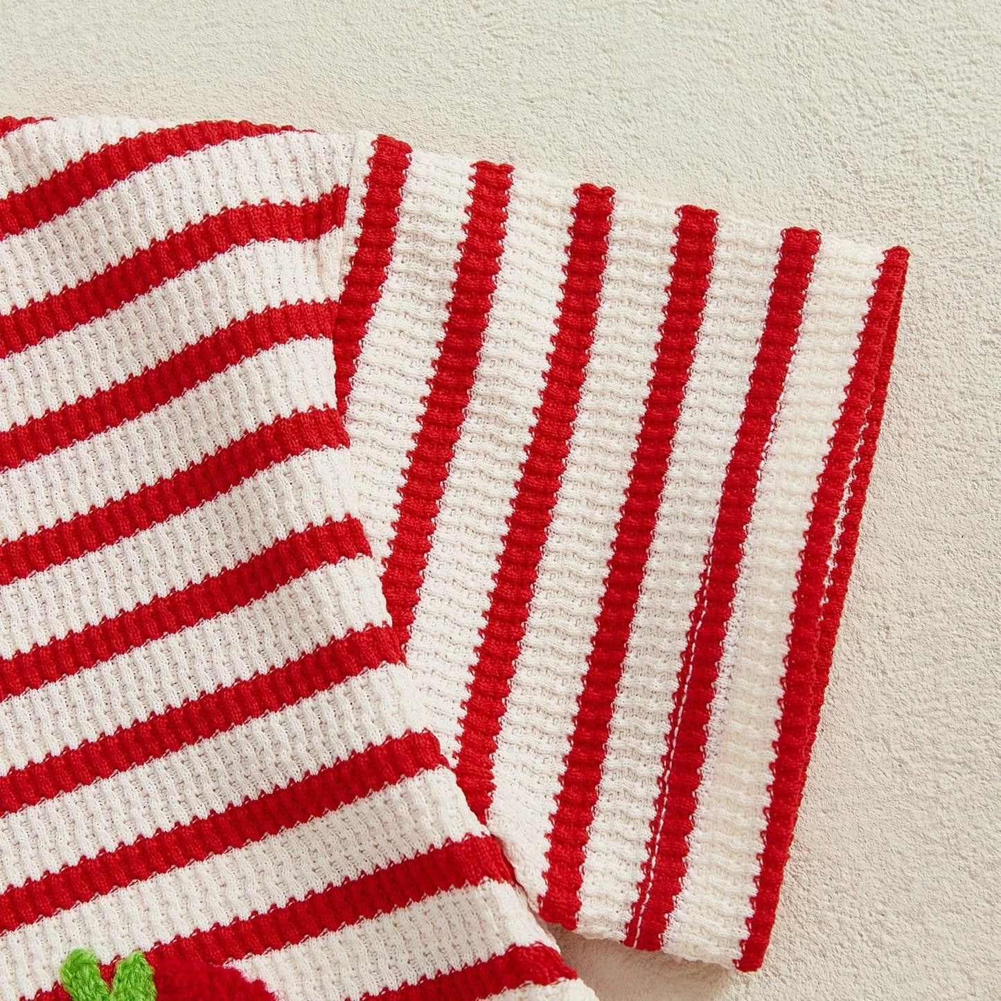 Strawberry Stripe Bubble Romper