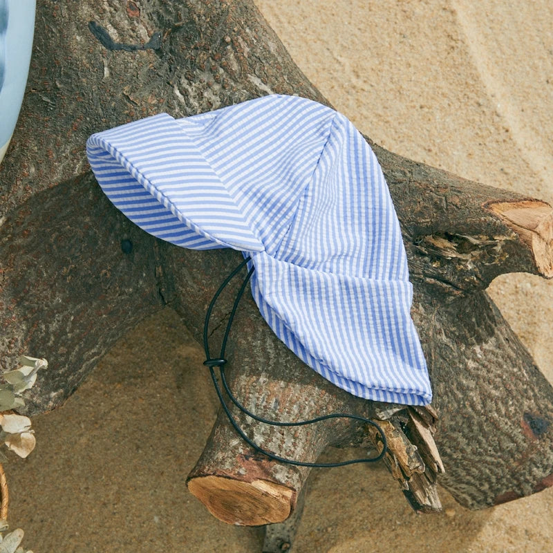 Tomi Pinstripe Swimsuit & Hat