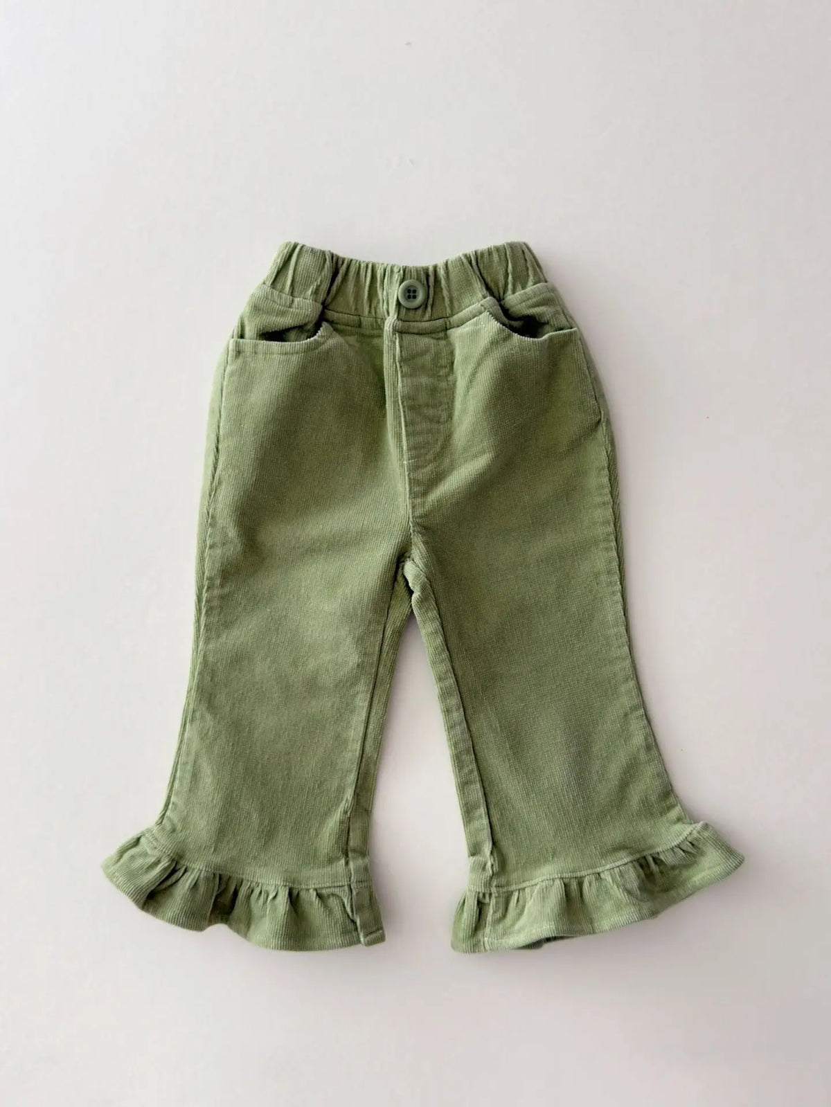 Ruffle Corduroy Bell Bottoms
