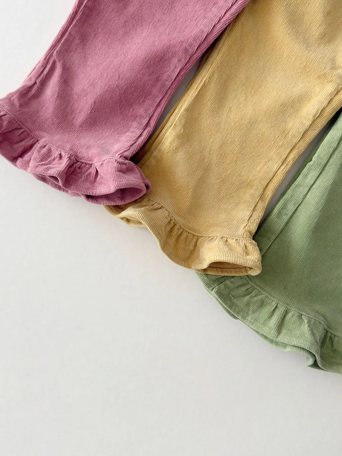 Ruffle Corduroy Bell Bottoms