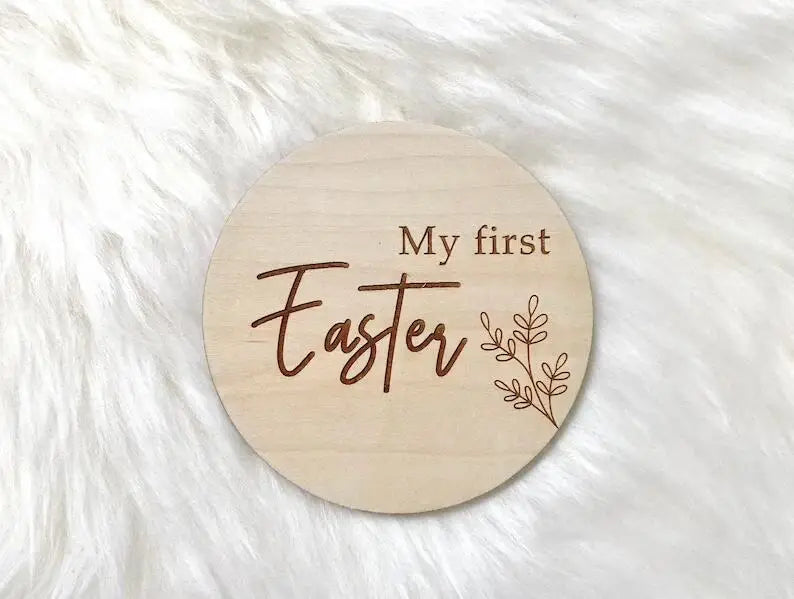 First Easter Wooden Disc
